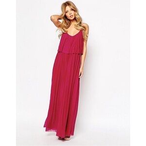 Mango pleated maxi dress